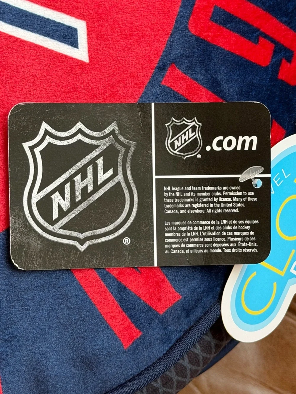 NWT NHL Washington Capitals Puck Travel Cloud Pillow